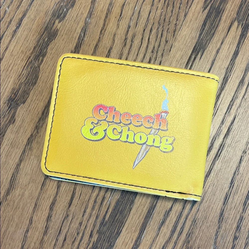 Cheech & Chong Buckle Down Yellow Wallet, vintage, 420, 4:20